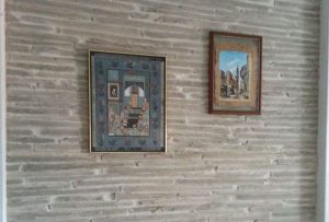 breccia gris ahsap duvar paneli
